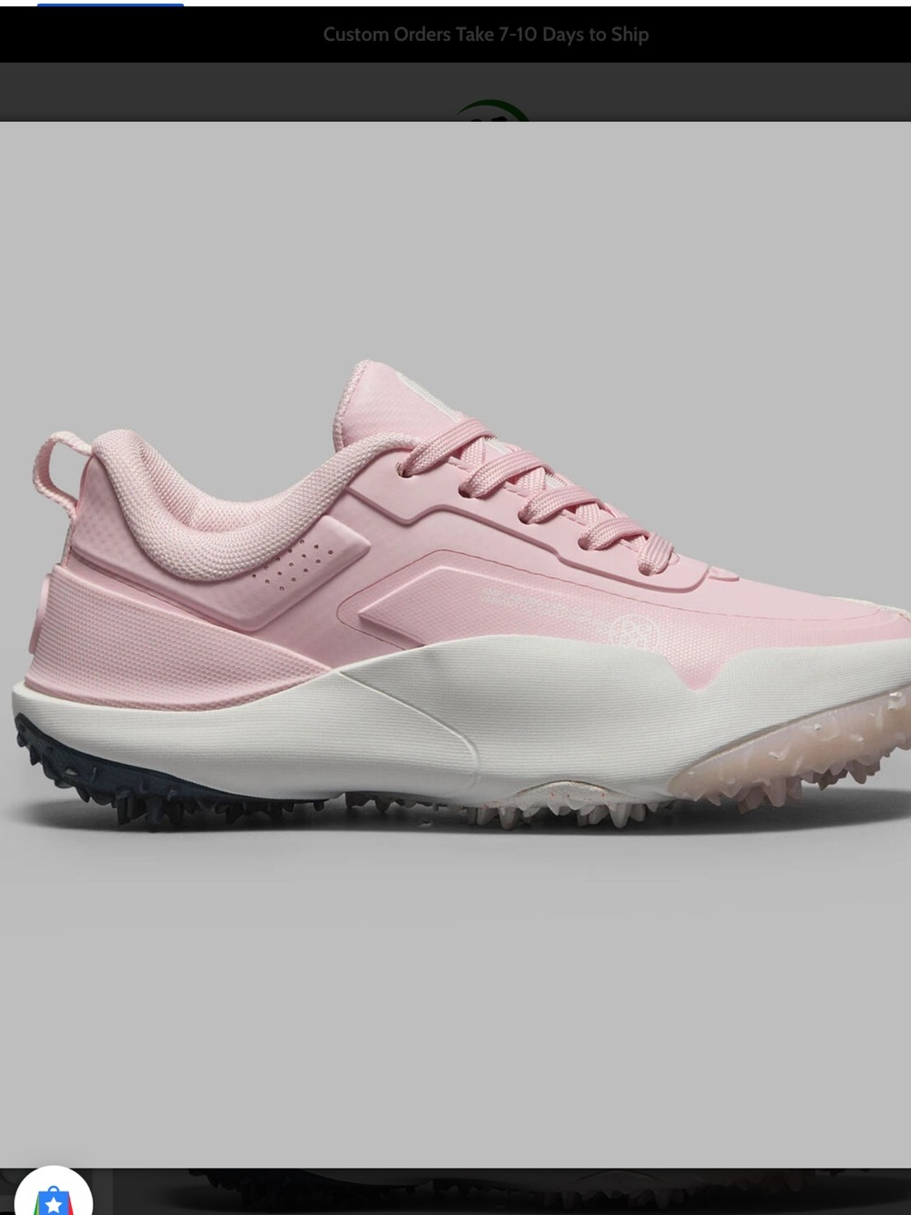 G/FORE Women's Athletic Golf Shoes in Light Pink and White - Picture 3 of 9